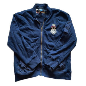 Polo Ralph Lauren Kids Navy Medium Vintage Heavyweight Full Zip Sweatshirt